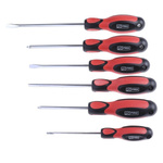RS PRO Engineers Slotted Parallel; Slotted Flared; Pozidriv Screwdriver Set 6 Piece
