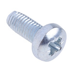 RS PRO Clear Passivated, Zinc Steel Pan Head Thread Forming Screw, M5 x 12mm Long