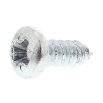 RS PRO Bright Zinc Plated Steel Pan Head Self Tapping Screw, N°6 x 3/8in Long 9.5mm Long