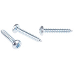 RS PRO Bright Zinc Plated Steel Pan Head Self Tapping Screw, N°8 x 1in Long 25mm Long