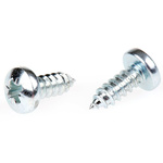 RS PRO Bright Zinc Plated Steel Pan Head Self Tapping Screw, N°10 x 1/2in Long 13mm Long