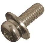M4 x 15 mmmm Steel Pan Head Sems Screw, Plain Washer