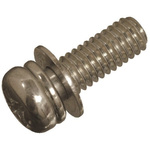 M4 x 8 mmmm Steel Pan Head Sems Screw, Plain Washer