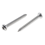RS PRO Plain Stainless Steel Pan Head Self Tapping Screw, N°8 x 1.1/2in Long 38mm Long