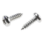 RS PRO Plain Stainless Steel Pan Head Self Tapping Screw, N°10 x 5/8in Long 16mm Long