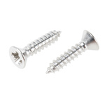 RS PRO Plain Stainless Steel Countersunk Head Self Tapping Screw, N°6 x 5/8in Long 16mm Long