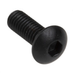 RS PRO Black, Self-Colour Steel Hex Socket Button Screw, ISO 7380, M3 x 8mm