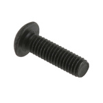 RS PRO Black, Self-Colour Steel Hex Socket Button Screw, ISO 7380, M3 x 10mm