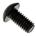 RS PRO Black, Self-Colour Steel Hex Socket Button Screw, ISO 7380, M4 x 8mm