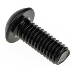 RS PRO Black, Self-Colour Steel Hex Socket Button Screw, ISO 7380, M4 x 10mm