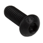 RS PRO Black, Self-Colour Steel Hex Socket Button Screw, ISO 7380, M6 x 16mm