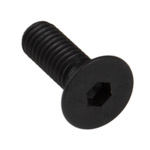 RS PRO M4 x 12mm Hex Socket Countersunk Screw Black, Self-Colour Steel