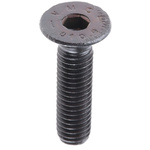 RS PRO M5 x 20mm Hex Socket Countersunk Screw Black, Self-Colour Steel