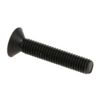 RS PRO M3 x 16mm Hex Socket Countersunk Screw Black, Self-Colour Steel