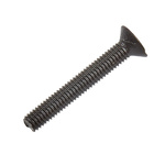 RS PRO M3 x 20mm Hex Socket Countersunk Screw Black, Self-Colour Steel