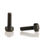 RS PRO Black, Self-Colour Steel Hex Socket Cap Screw, DIN 912, M2 x 6mm