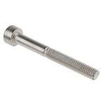 RS PRO Plain Stainless Steel Hex Socket Cap Screw, DIN 912, M4 x 35mm