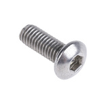RS PRO M3 x 8mm Hex Socket Button Screw Plain Stainless Steel