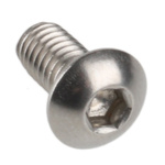 RS PRO M4 x 8mm Hex Socket Button Screw Plain Stainless Steel