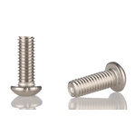 RS PRO M4 x 10mm Hex Socket Button Screw Plain Stainless Steel