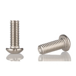 RS PRO M5 x 10mm Hex Socket Button Screw Plain Stainless Steel
