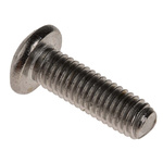 RS PRO M5 x 16mm Hex Socket Button Screw Plain Stainless Steel