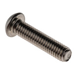 RS PRO M6 x 25mm Hex Socket Button Screw Plain Stainless Steel