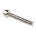 RS PRO Plain Stainless Steel Hex Socket Cap Screw, DIN 912, M4 x 25mm