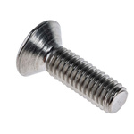 RS PRO Plain Stainless Steel Hex Socket Countersunk Screw, DIN 7991, M6 x 20mm
