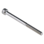 RS PRO Plain Stainless Steel Hex Socket Cap Screw, DIN 912, M4 x 50mm