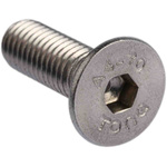 RS PRO Plain Stainless Steel Hex Socket Countersunk Screw, DIN 7991, M8 x 25mm