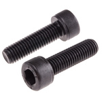 RS PRO M10 x 35mm Hex Socket Cap Screw Black, Self-Colour Steel