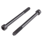 RS PRO M10 x 120mm Hex Socket Cap Screw Black, Self-Colour Steel