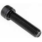 RS PRO M12 x 50mm Hex Socket Cap Screw Black, Self-Colour Steel