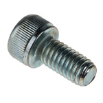 RS PRO Bright Zinc Plated Steel Hex Socket Cap Screw, DIN 912, M6 x 12mm