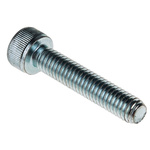 RS PRO Bright Zinc Plated Steel Hex Socket Cap Screw, DIN 912, M6 x 30mm