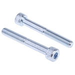 RS PRO Bright Zinc Plated Steel Hex Socket Cap Screw, DIN 912, M8 x 60mm