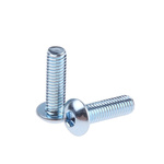 RS PRO Bright Zinc Plated Steel Hex Socket Button Screw, ISO 7380, M3 x 10mm