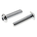 RS PRO Bright Zinc Plated Steel Hex Socket Button Screw, ISO 7380, M5 x 20mm