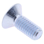 RS PRO M8 x 20mm Hex Socket Countersunk Screw Bright Zinc Plated Steel