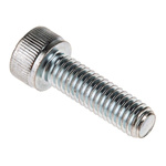 RS PRO Bright Zinc Plated Steel Hex Socket Cap Screw, DIN 912, M6 x 20mm