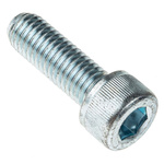 RS PRO Bright Zinc Plated Steel Hex Socket Cap Screw, DIN 912, M10 x 25mm
