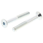 RS PRO M4 x 30mm Hex Socket Countersunk Screw Bright Zinc Plated Steel
