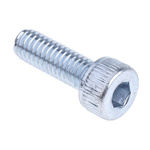 RS PRO Bright Zinc Plated Steel Hex Socket Cap Screw, DIN 912, M4 x 12mm