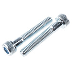 RS PRO Bright Zinc Plated Steel Hex Socket Cap Screw, DIN 912, M6 x 35mm