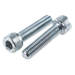 RS PRO Bright Zinc Plated Steel Hex Socket Cap Screw, DIN 912, M8 x 35mm