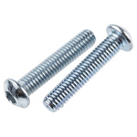 RS PRO Bright Zinc Plated Steel Hex Socket Button Screw, ISO 7380, M6 x 30mm