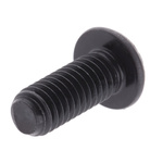 RS PRO Black, Self-Colour Steel Hex Socket Button Screw, ISO 7380, M6 x 15mm