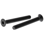 RS PRO Black, Self-Colour Steel Hex Socket Countersunk Screw, DIN 7991, M6 x 50mm
