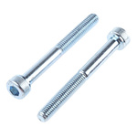 RS PRO Bright Zinc Plated Steel Hex Socket Cap Screw, DIN 912, M5 x 45mm
